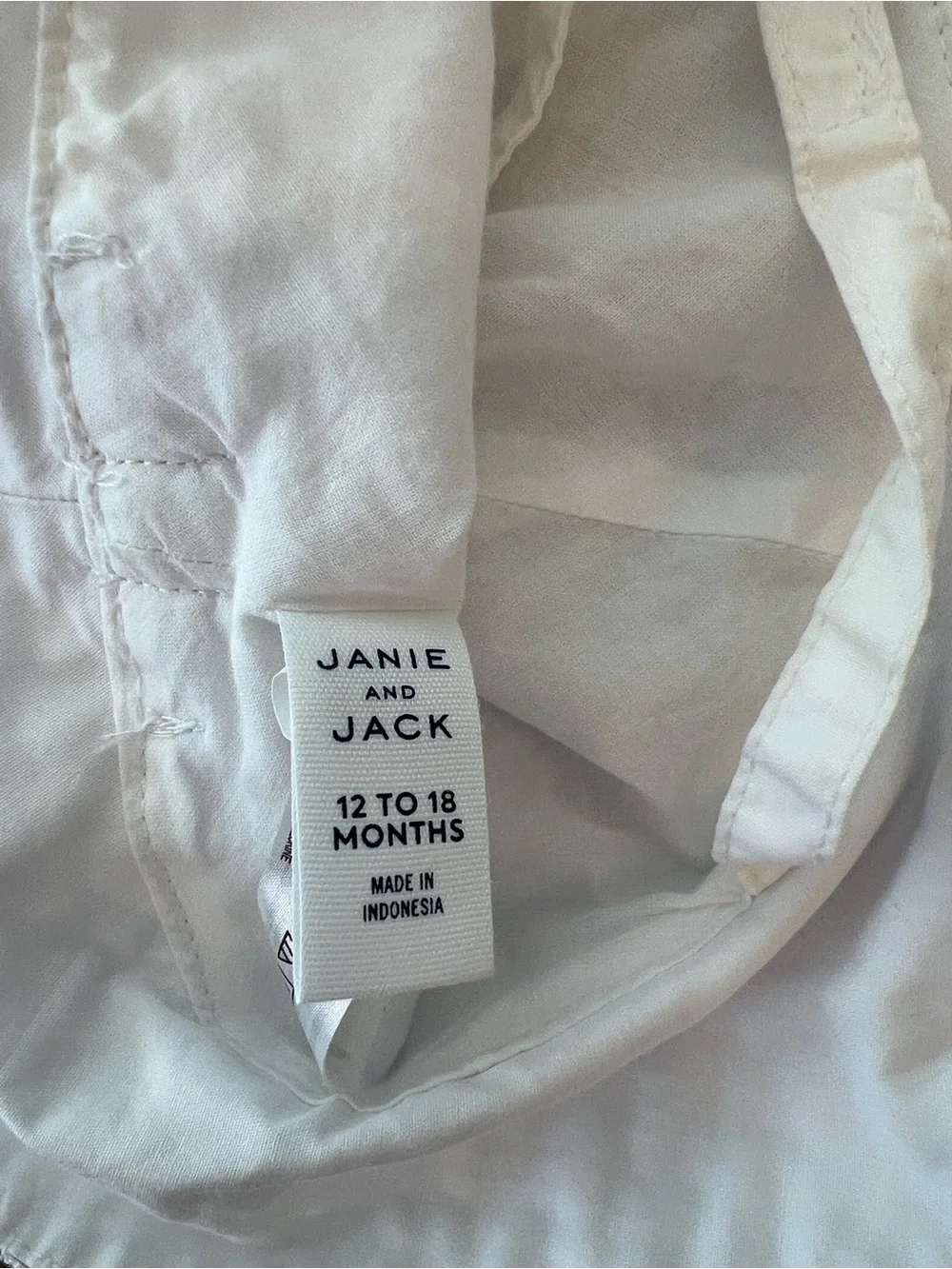 Janie and Jack White Baby Sun Hat with Bow, 12-18 months